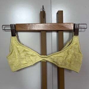 Yellow Textured Women's Triangl bikini
